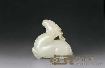 清 白玉鹿 长4.7cm